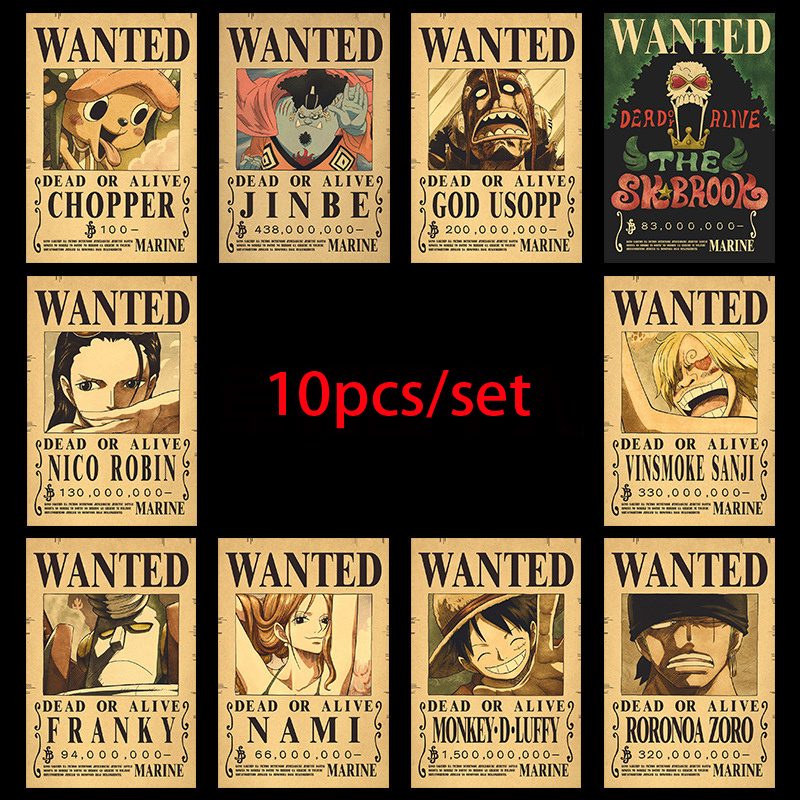 Vintage Toy Collector - 10 adet Anime One Piece Luffy
