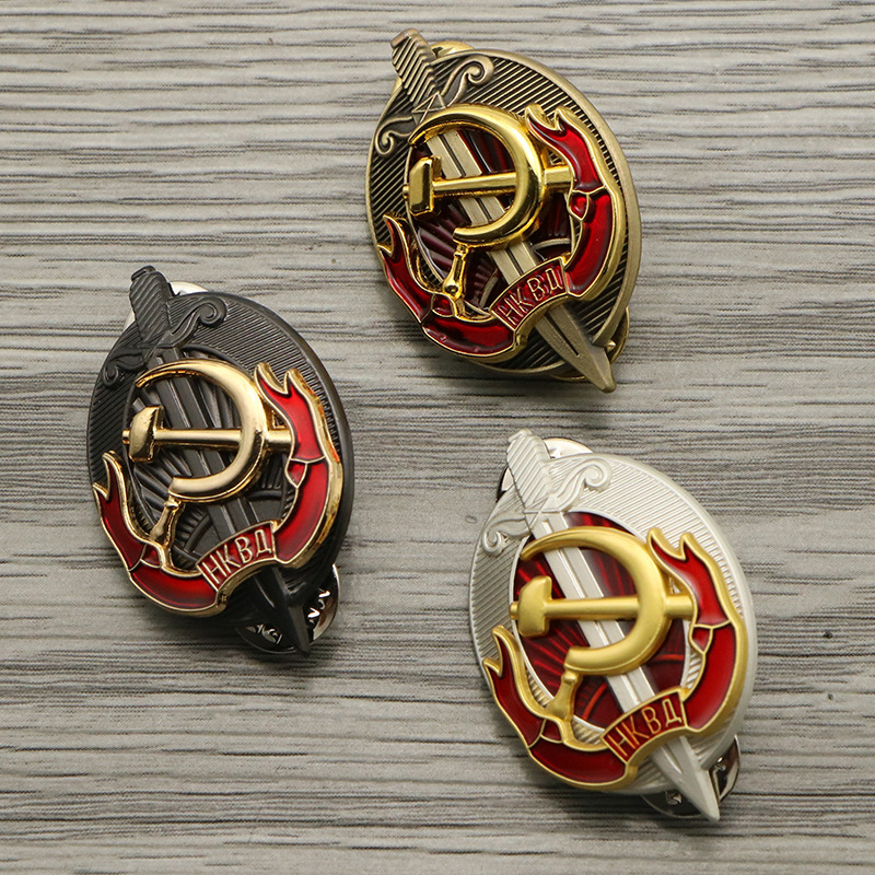 Vintage Collectible Classics - Rusya SSCB Rozeti Yaka Iğnesi Metal