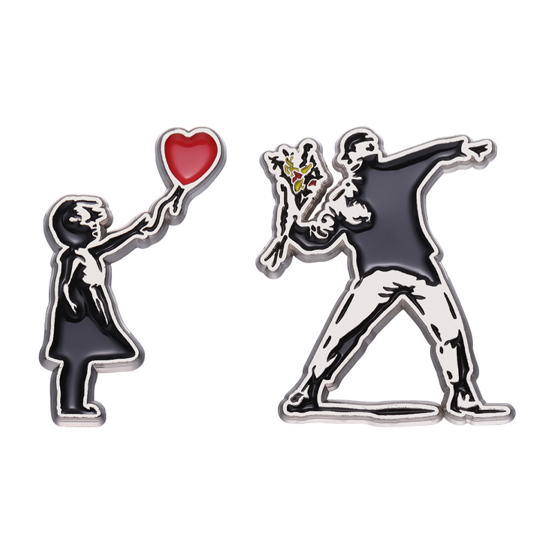 Vintage Things Collection - Vintage Bant Periferik Alaşım Broş Karikatür