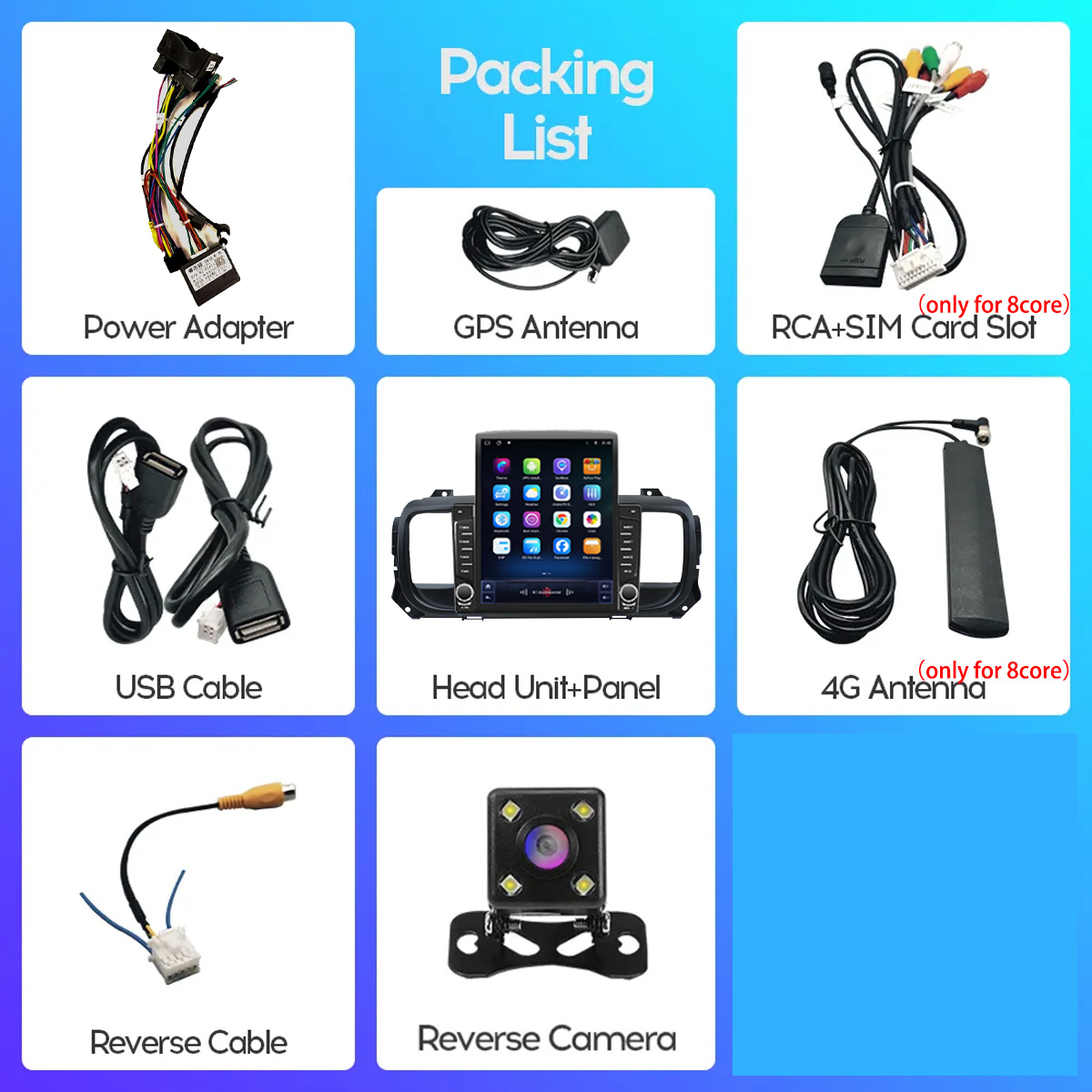 8 çekirdekli 8 + 128G Carplay  - Cassette Tape Head incelemesi ve fiyatı